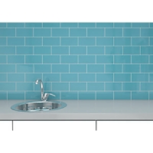 Wickes Cosmopolitan Gloss Duck Egg Ceramic Wall Tile 100x200