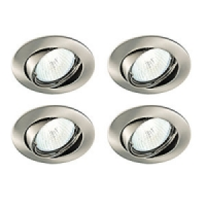 Classic Tilted Downlight Satin Nickel 4 Pack