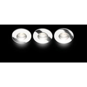 Wickes Saden Fixed Bathroom Downlight Chrome 3 Pack £15.99