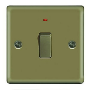 Wickes 20A Light Switch + LED 1 Gang Pearl Nickel Raised Pla &pound;12.99