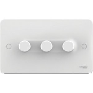 Lisse 3G 2W Mains/LV 250W/VA Dimmer White