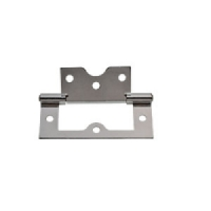 Wickes Flush Hinge Chrome Plated 75mm 2 Pack &pound;2.99