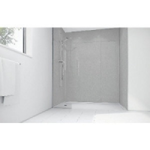 Wickes White Diamond Acrylic 900 x 900mm 2 Sided Shower Pane