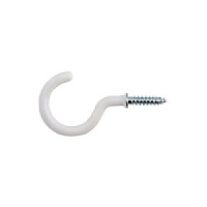 Wickes Round Cup Hook White 25 Pack &pound;5.09