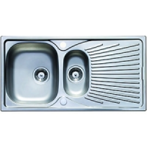 Wickes 1 1/2 Bowl Luxe Reversible Kitchen Sink Pack Stainles £215.00