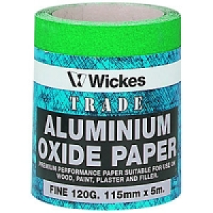 Wickes Aluminium Oxide Sandpaper Roll Fine 5m £7.99