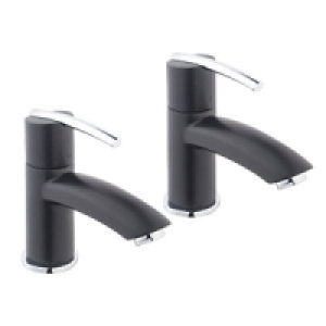 Wickes Versaille Bath Taps Black
