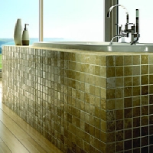 Wickes Dark Cappuccino Brown Polished Marble Mosaic Tile 305