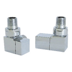 Contemporary Square Corner Radiator Valves - Chrome £30.00