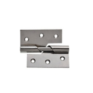 Wickes Rising Butt Hinge Left Hand 76mm Chrome Plated 2 Pack