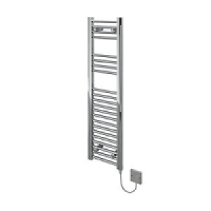 Kudox Electric Towel Radiator 300 x 1100mm Flat Chrome