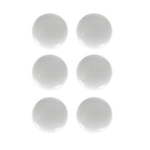 Wickes Ceramic Knobs White 37mm 6 Pack