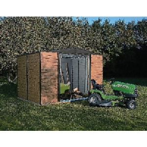 Rowlinson Metal Apex Shed with Floor Green and White 6 x 5 f