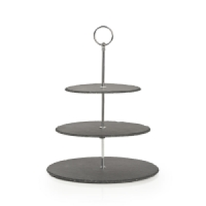 Wilko  Wilko 3 Tiered Slate Cake Stand