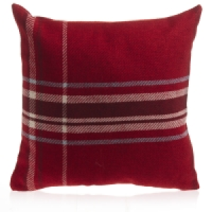 Wilko  Wilko Red Check Cushion 43x43cm