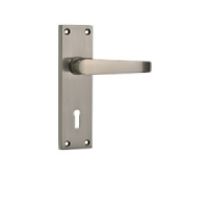Wickes Toronto Victorian Straight Lock Handle Satin Nickel F £11.44
