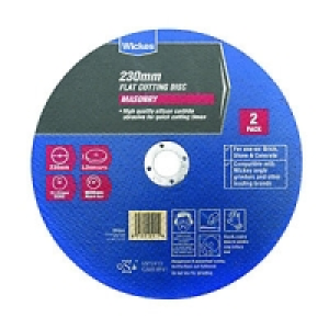 Wickes Masonry Flat Cutting Disc 230mm Pack 2 £14.99