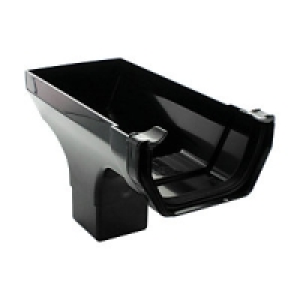 Wickes Squareline 114mm Stopend Outlet Black &pound;3.49