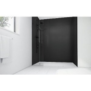Wickes High Gloss Black Laminate1200x900mm 3 sided Shower Pa £700.00