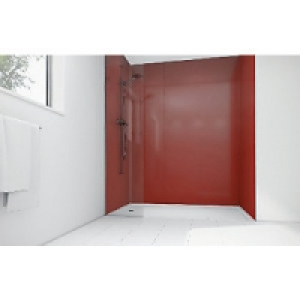 Wickes High Gloss Rouge Laminate 1700x900mm 3 sided Shower P