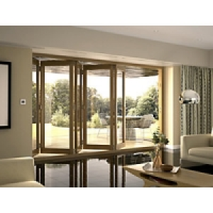 Wickes Eden Oak Veneer Folding Patio Door 12ft Wide Reversib £2.99
