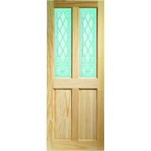 Wickes Skipton Internal Softwood Door Clear Pine Glazed 4 Pa £65.99