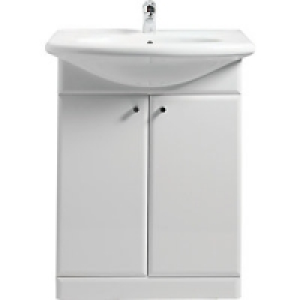 Wickes White Gloss Vanity Unit & Basin 550mm £250.00