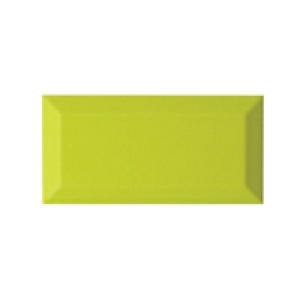 Wickes Bevelled Small Pistachio Ceramic Wall Tile 75x150mm