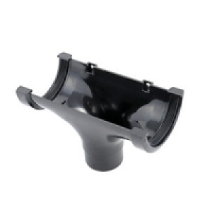 Wickes Miniline 76mm Half Round Running Outlet Black £3.49