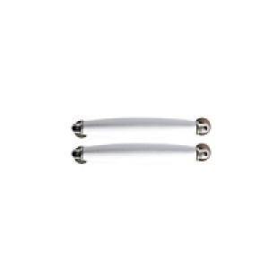 Wickes Ceramic Pull Handles White/Brushed Nickel Finish 140m