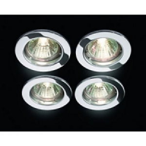 Wickes Fixed Downlight Chrome 4 Pack £19.99