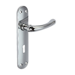 Wickes Gianni Lock Handle Polished Chrome Finish