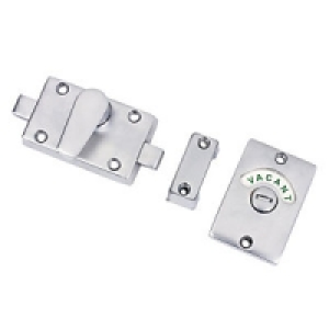 Wickes Bathroom Indicator Bolt Satin Chrome Finish 60 x 40mm