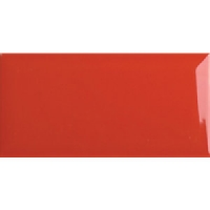 Wickes Bevelled Small Red Ceramic Wall Tile 75x150mm