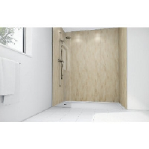 Wickes SUPERNOVAGLOSSLAMINATE1200 x 900mm 3 Sided Shower Pan