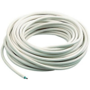 Wickes 2 Core Flex Cable Round 0.75mm x 16.5m White £8.99
