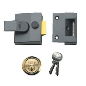 Yale P-85-DMG-PB-40 85 Deadlocking Nightlatch 40mm Grey / Br &pound;29.99