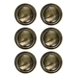 Wickes Ring Knobs Antique Brass Effect 35mm 6 Pack &pound;13.64