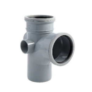 Wickes 110mm Grey Soil Pipe 92.5 Deg Branch