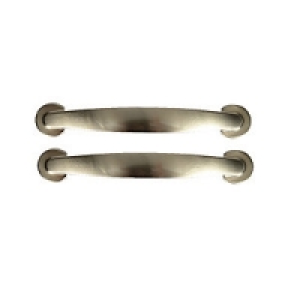 Wickes Round Bow Handles Brushed Nickel Finish 155mm 2 Pack