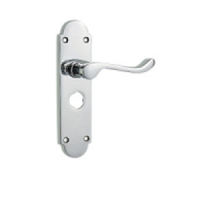 Wickes Vancouver Victorian Shaped Privacy Handle Chrome Fini