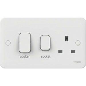Lisse 45A Cooker Control Unit with LED Wht