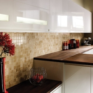 Wickes Beige Polished Marble Mosaic Tile 305x305mm
