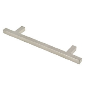 Wickes Square T Bar Handle Satin Nickel 128mm 2 Pack
