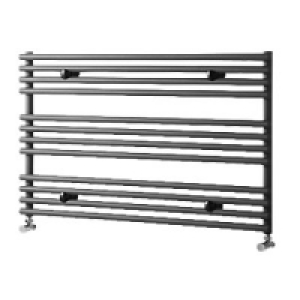 Liquid Round Horizontal Anthracite 600x1000mm Radiator