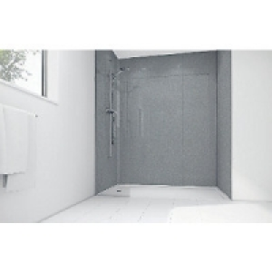 Wickes Silver Diamond Acrylic 1200 x 900mm 2 Sided Shower Pa