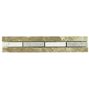 Wickes Emperador Dark Brown Gloss Ceramic Border Tile 275x50 £15.99