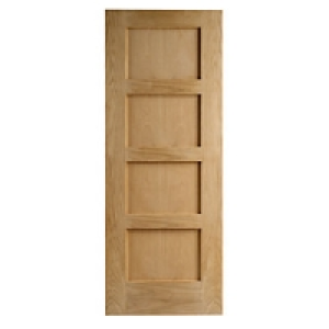 Wickes Marlow Internal Oak Veneer Door 4 Panel 1981x610mm &pound;105.00