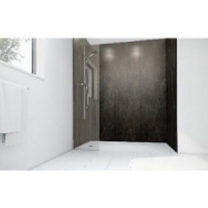 Wickes Ash Gloss Laminate 1200 x 900mm 2 Sided Shower Panel