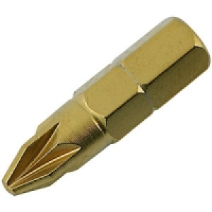 Wickes Titanium Screwdriver Bit Pozi No2 25mm Pack 3